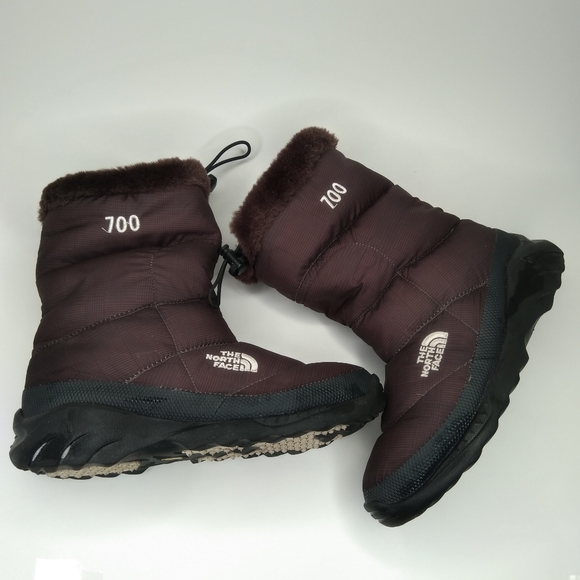 The North Face Shoes - The North Face 700 Boot Women 8 Brown Puffy Winter Snow Goose Down Drawstring